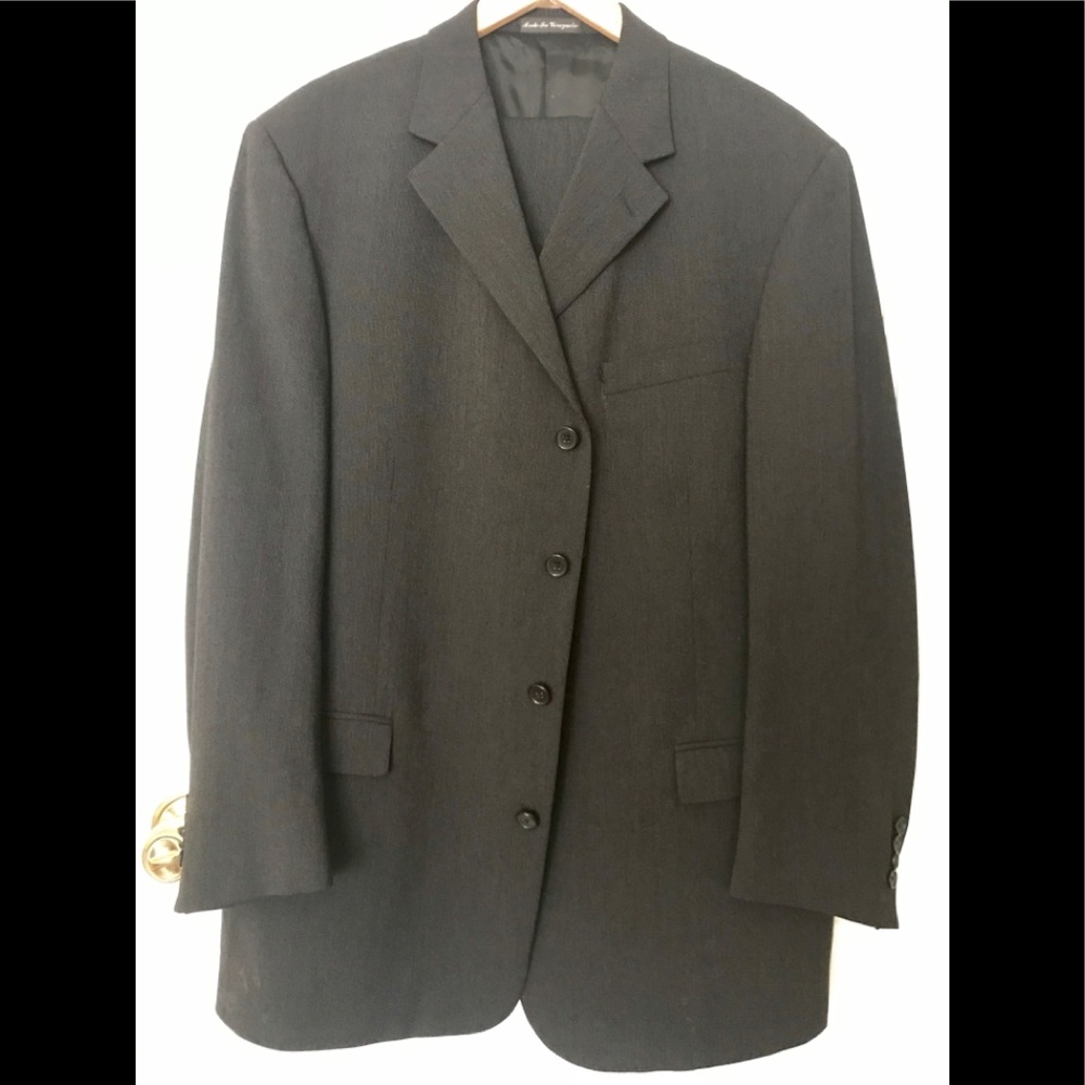 Perry Ellis Portfolio Men’s Suit 46L in Charcoal